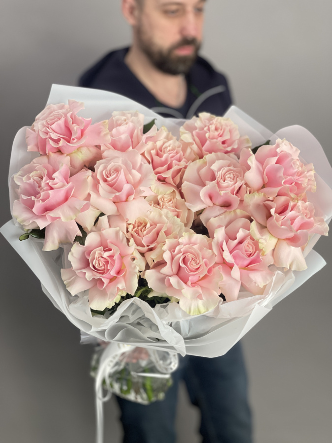Букет Розы Французские (Mondial Pink)
